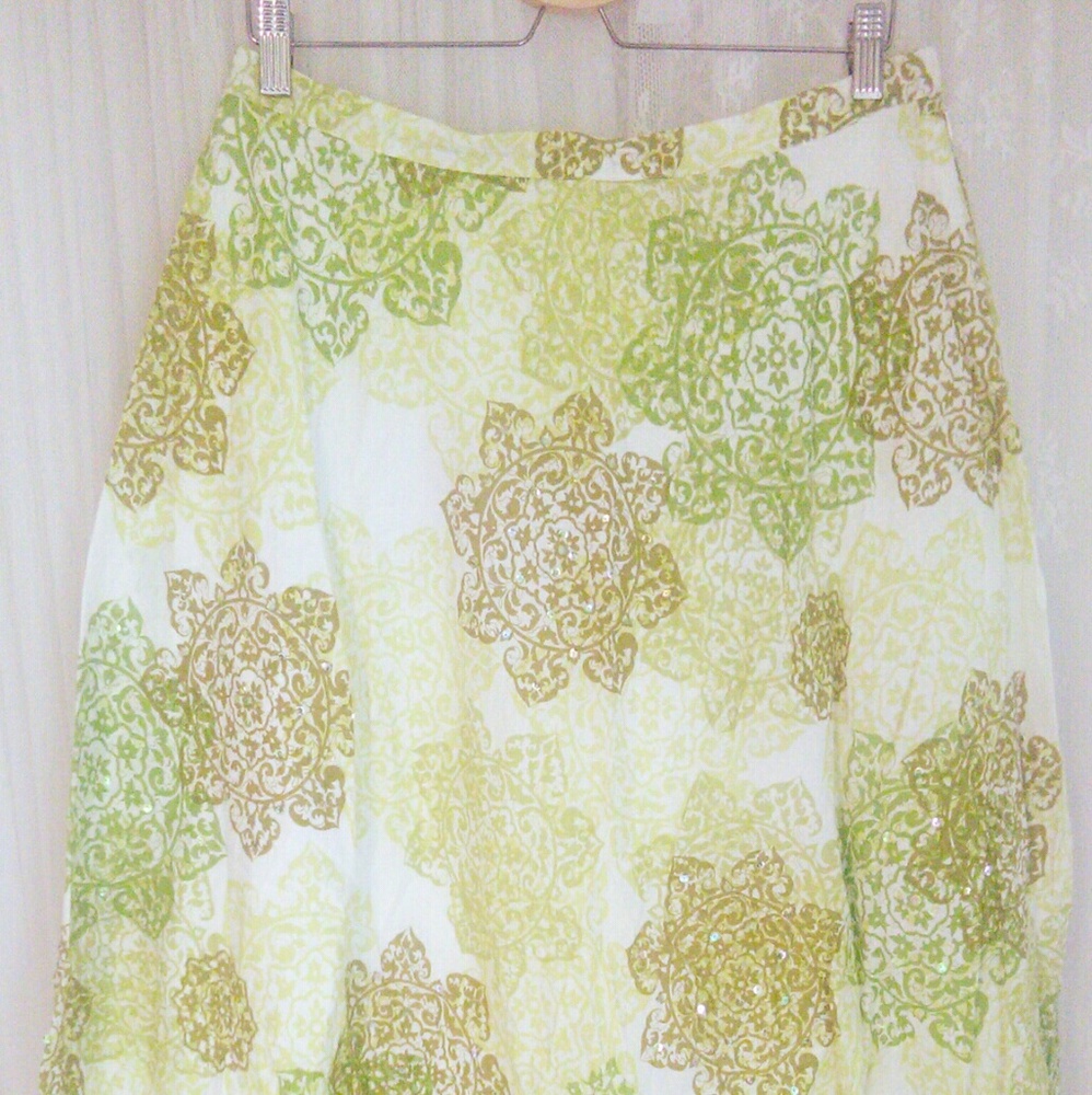 Coldwater Creek boho sequin accent skirt